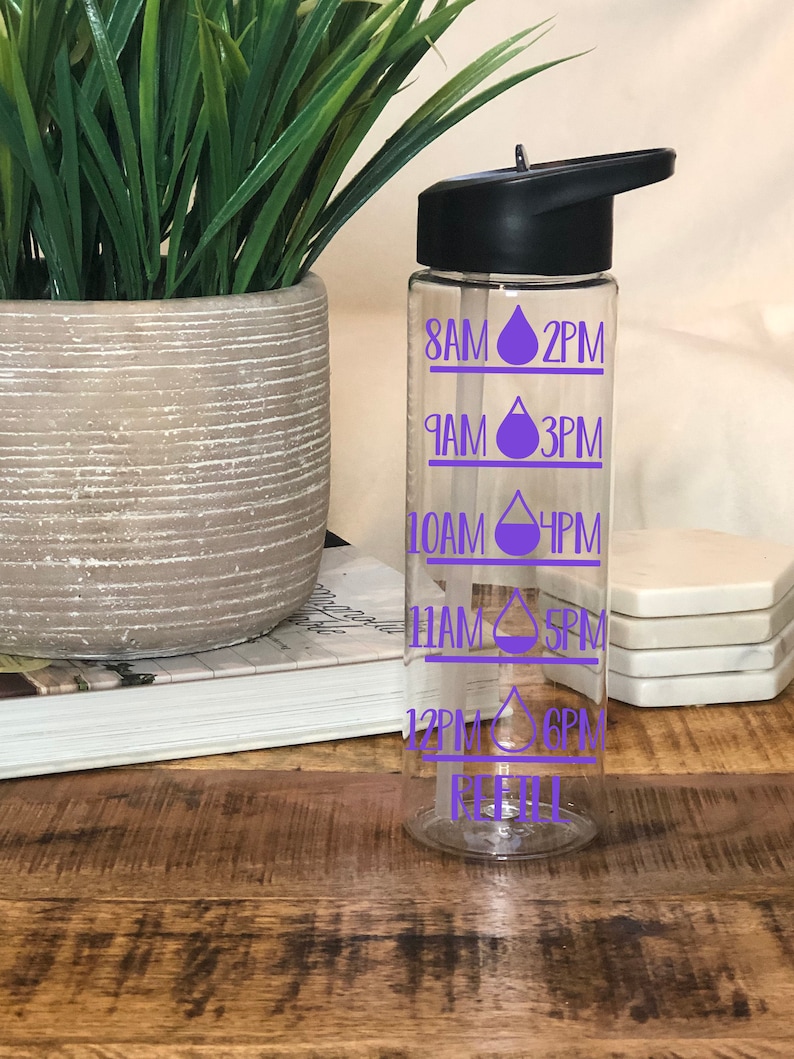 Water Intake Bottle Motivation Water Bottle Time Water Etsy