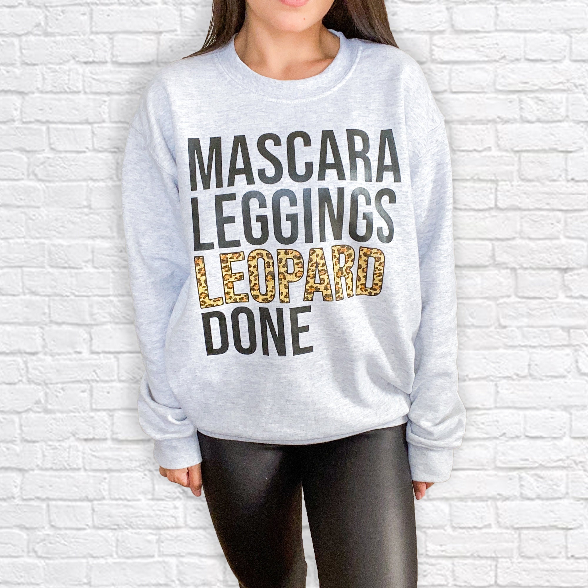 Womens Leopard Sweatshirts Mascara 