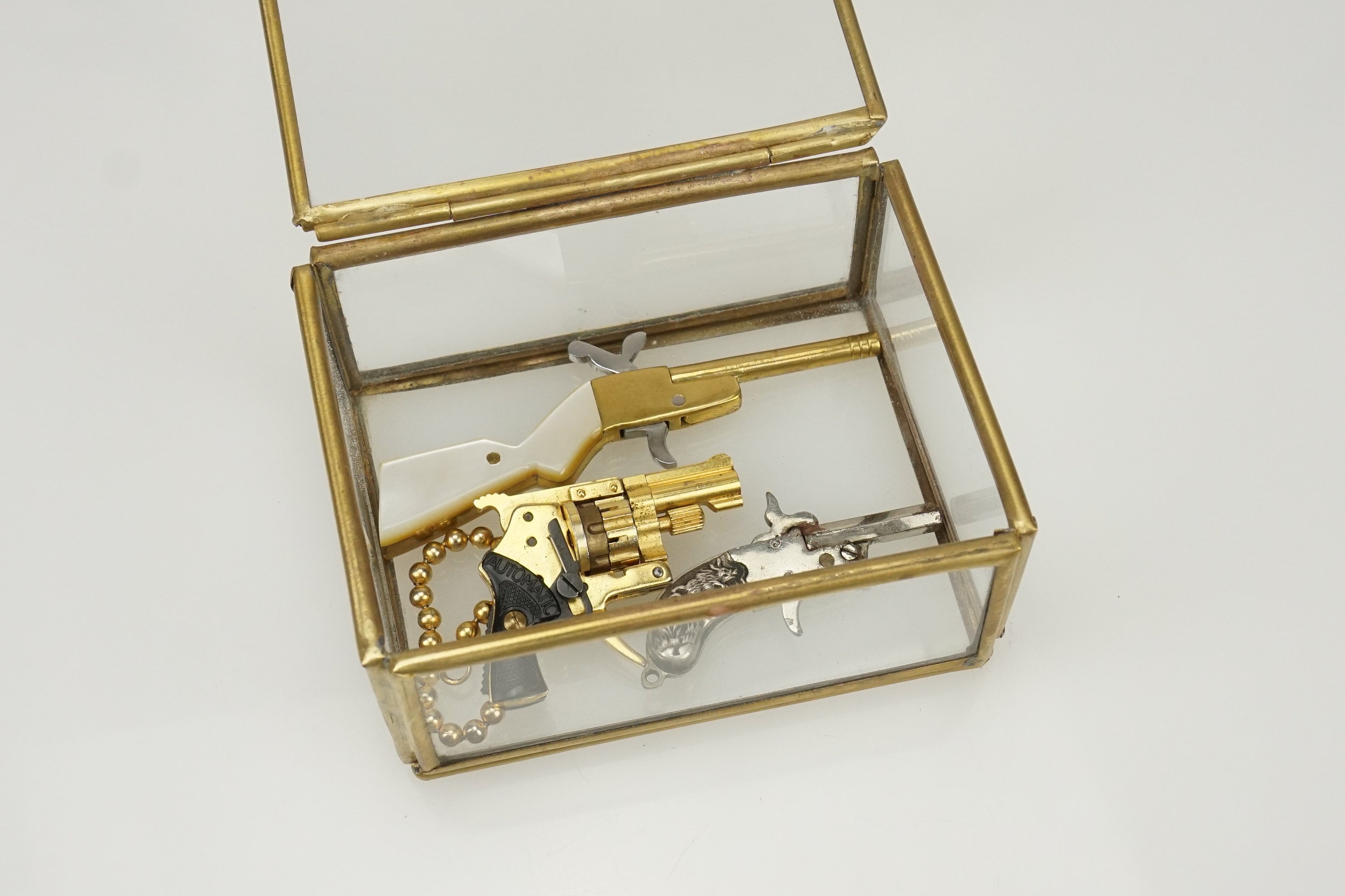 DISPLAY CASE for Berloque Xythos Pinfire Gun Miniature 2 Mm. Blanks ...