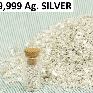 99.999% Plata 1,5g Cristales Metal Rare Lab-Grown Element Sample botella de frasco coleccionable