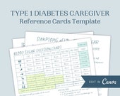 Type 1 Diabetes Caregiver Reference Cards (for babysitters, grandparents, teachers of people with T1D)