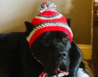 Custom Poochie Hat Crochet Dog Winter Hat  Handmade Cane Corso and extra large Sizes