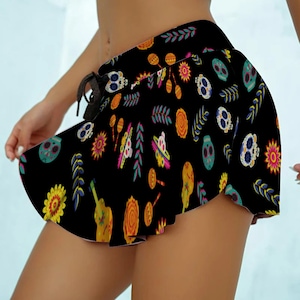 Festival of Color Running Skirt – Día de los Muertos-Inspired Athletic Skort