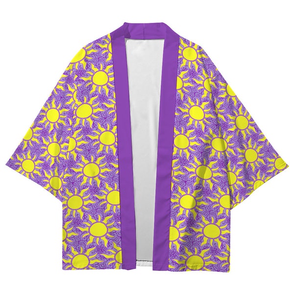 Enchanting Disney Rapunzel Kids' Kimono Cardigan - Stylish Japanese Style Loose Fit Jacket For Fun Outings, Unique Adventures Gifts