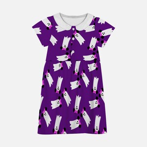 Mouse Ghost Baby Girl Dresses Short Sleeve Lapel Dress Summer Dresses