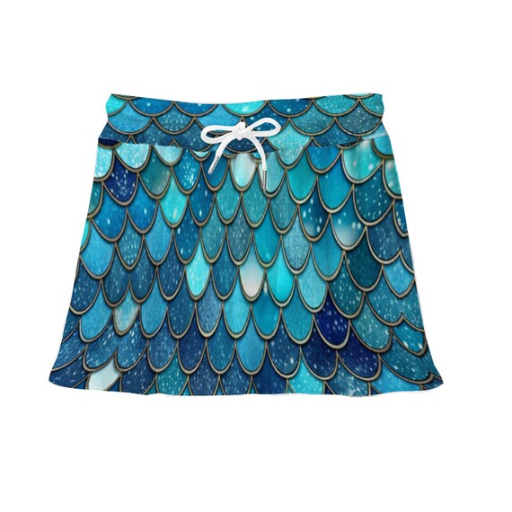 Mermaid Running Mini Skirt Elastic Waist Skirt Sports Skirt