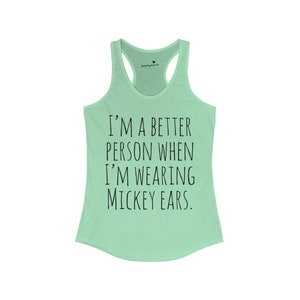 Wearing Mouse-Eared Ears Women&#39;s Ideal Racerback Tank