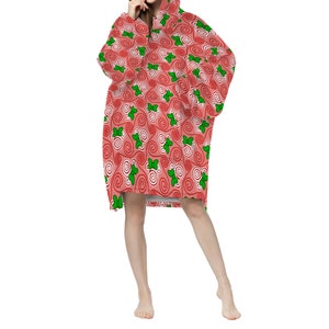 christmaspjs christmaspj family matched christmas pjs Custom Adults&#39; Mouse-Eareds very merry Pullover Hooded Lounger Sherpa Hooded Blanket