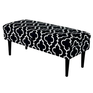 M-DEKO QM-9 zitkist borstbank gestoffeerd met opbergruimte en klep handgemaakt op maat hoes van velours Arabesca01 houten poten Loft Glamour
