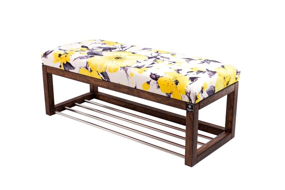 M-DEKO Sitzbank Bank Holz Weiss LPG 4 Blumen Bunt Flower Wiese Neu 50 55 60 65 70 80 100 Handmade Landhaus Braun Weiss Grau Chesterfield