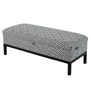 M-DEKO QM-2 vintage zitbank bedbank gestoffeerd met opbergruimte en klep handgemaakt op maat hoes gemaakt van velourspatroon Fendy01 vele maten