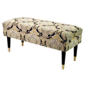 M-DEKO QM-8 zitkist borstbank gestoffeerd met opbergruimte en klep handgemaakt op maat hoes van velours Bombaj561 Ottoman Glamour Loft