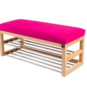 M-DEKO bench wood natural Lpg-5 FLur 50 55 60 65 70 75 80 90 100 118 Shabby new country house shoe rack shoe bench