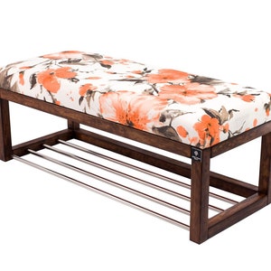 M-deko banco banco madeira branco GLP 4 flores flores coloridas prado novo 50 55 60 65 70 80 100 feito à mão casa de campo marrom branco cinza Chesterfield