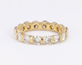 French vintage gold and diamonds eternity ring