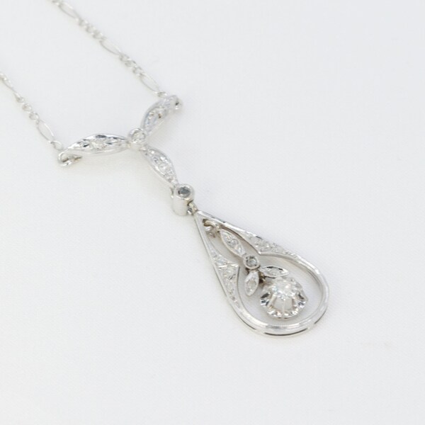 Collier Belle Epoque en or, platine et diamants