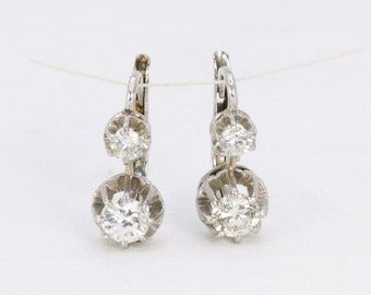 Vintage gold and diamond sleepers 0.82ct