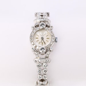 Art Deco Watch White Gold Platinum Diamonds