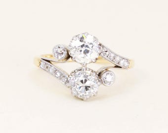 Belle Epoque Toi Et Moi Ring with 2 Carat Diamonds