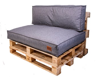 Palettenkissen,Sitzauflage,120x80x15, Euro Palette, Polyester , Gartensofa, Sitzpolster,Melange,Granulat