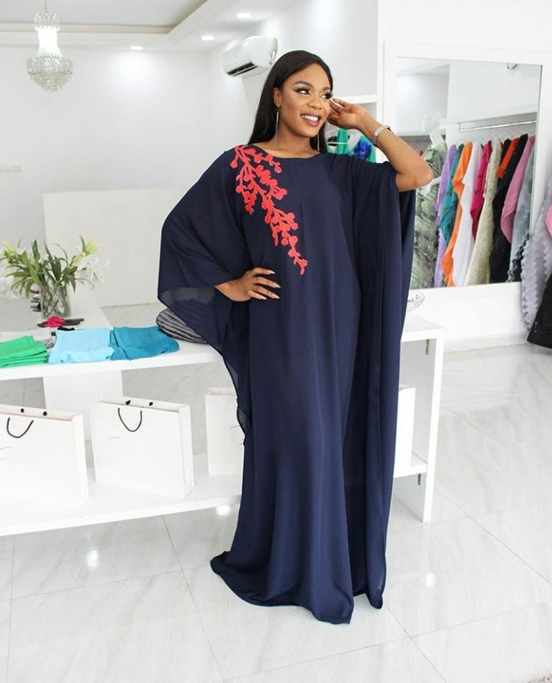 Kaftan Kaftan Dress Plus Size Kaftan Maxi Dress Navy Blue Etsy