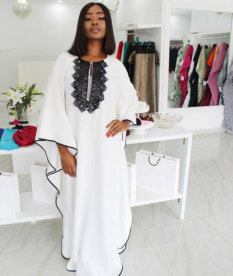 white kaftan maxi dress