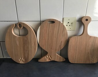African teak chopping and serving boards