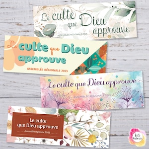 4 Bookmarks 2025 Régional Convention in FRENCH - Digital Print - JW