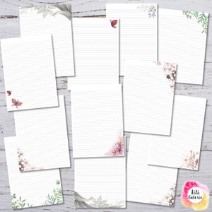 Papel de Carta Decorado - 18 Desenhos - JW - Arquivo para Download