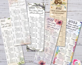 Jw Bible Reading Schedule 2022 Jw Bible Reading | Etsy