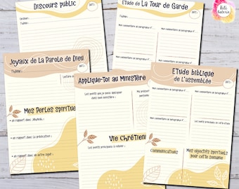 JW Meetings Worksheets (in french)