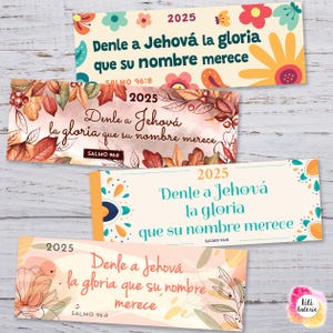 4 Bookmarks with 2025 Yeartext  in SPANISH - Digital Print - JW