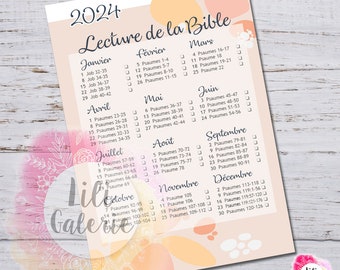 JW 2024 Bible Reading Schedule (FRENCH) - Printable file