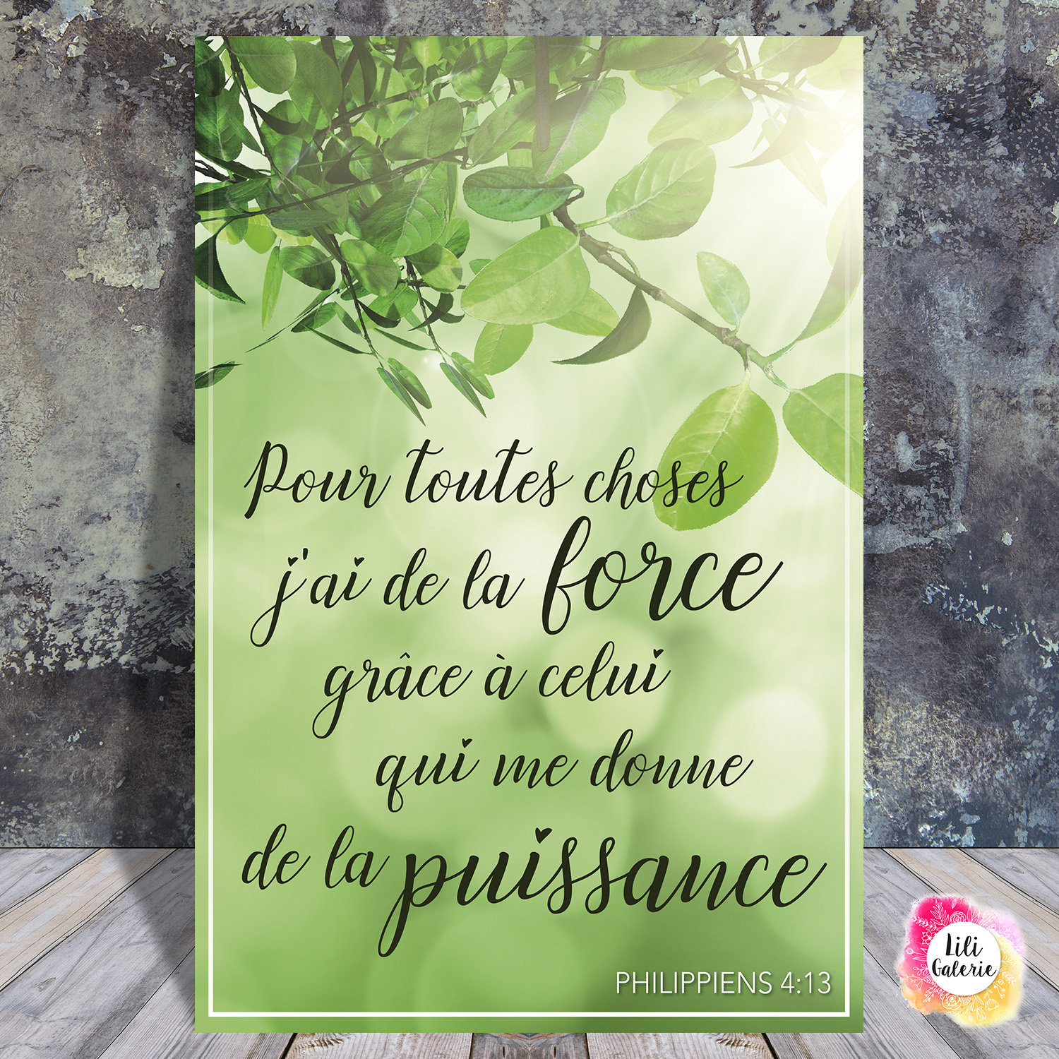 Je puis tout par celui qui me fortifie. » (Philippiens 4:13