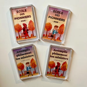 10er-Set Pionierschule-Magnete & &quot;Erfülle deinen Dienst in vollem Umfang&quot; - JW