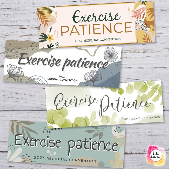 JW bookmarks Exercise Patience convention 2023 gift with 