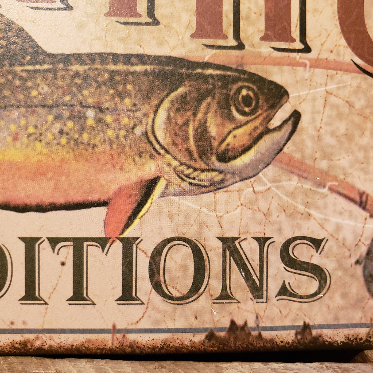 Fishing Sign Metal Signs Rustic Country Decor Etsy