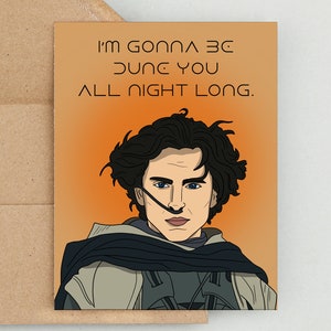 Carte d'anniversaire drôle, Timothée Chalamet, carte d'anniversaire drôle, carte drôle pour elle, carte pour lui, carte pour elle, carte Paul Atréides