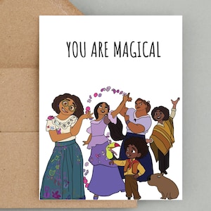 Carte de Saint-Valentin Encanto, Enacanto Madrigal, carte de Saint-Valentin pour enfants, carte de famille Encanto, carte de Saint-Valentin Encanto vous êtes magique
