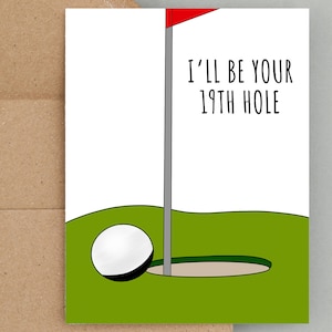 Ich werde Ihr 19 Loch sein, lustige Golf Karte, Geburtstagskarte für Erwachsene, Geburtstagskarte für ihn, Karte für ihn, unhöfliche Karte, Sex Geburtstagskarte, Sexy Karte