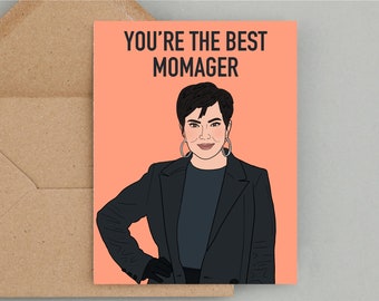 Kris Kardashian, Kardashian Gift, Card for Her, Card for Mom, Mothers Day Card, The Kardashians, Momager, Funny Card for Mom, KUWTK