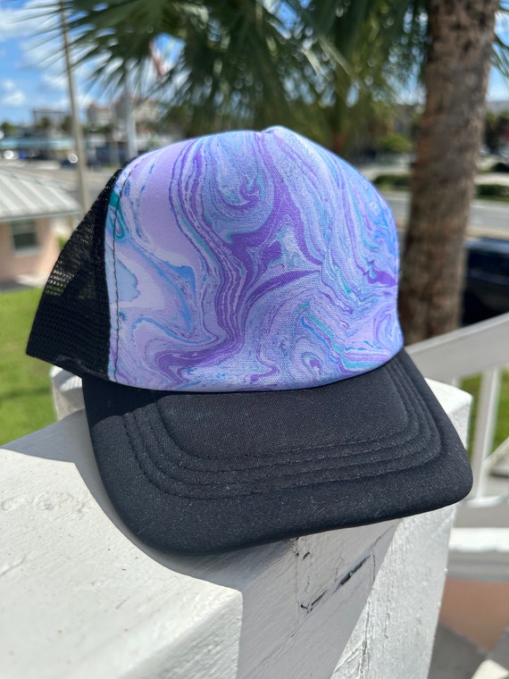 Marble Dyed Child Toddler Trucker Hat, Hydro Dipped Trucker Hat