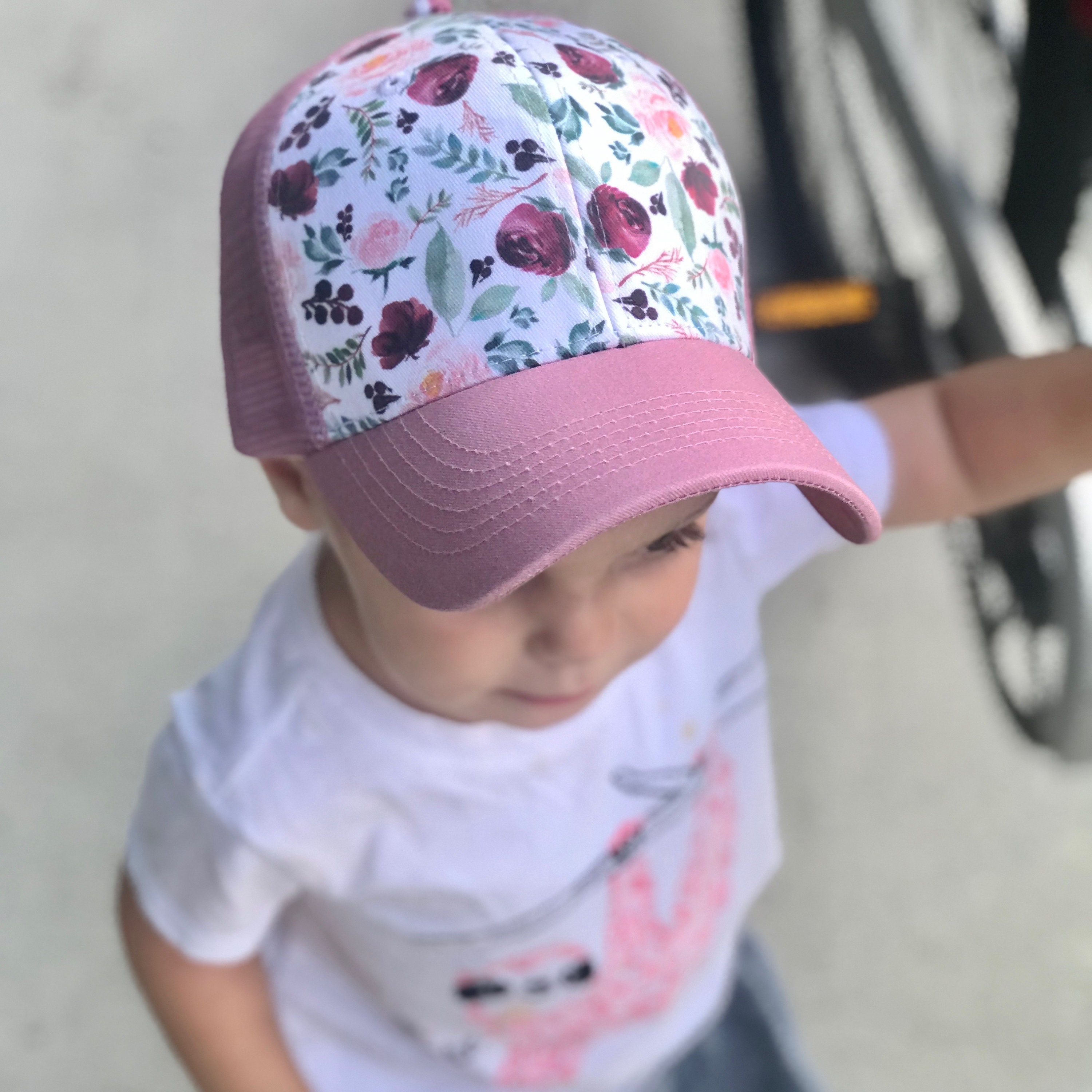 Marble Dyed Child Toddler Trucker hat, Hydro dipped trucker hat for kids,  blues and teal