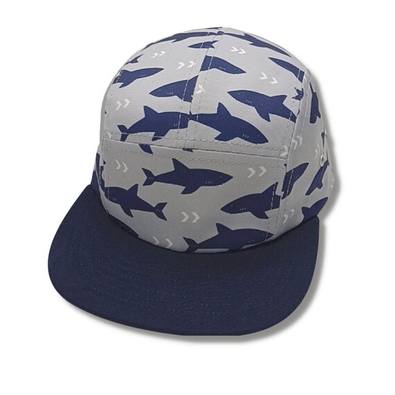 Shark Print Toddler 5-panel Camp Hat | Etsy