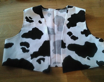 Chaleco con estampado de vaca para niño pequeño