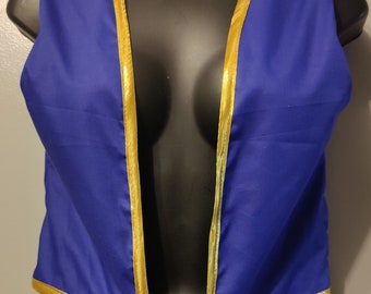 Chaleco con ribete dorado para mujer, sapo, toadette, pirata