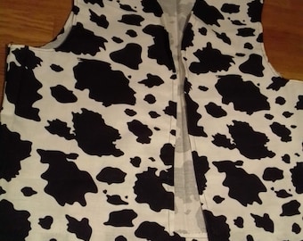 Gilet da adulto con stampa mucca