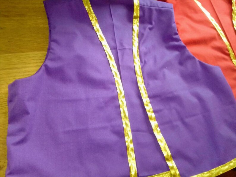 Kids Gold trimmed vest-Toad or Toadette/Pirate Costume Vest | Etsy