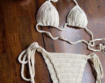 Jessica | Crochet bikini set, Simple string bikini, Crochet bikini set, crochet swimsuit, 2 piece swimsuit