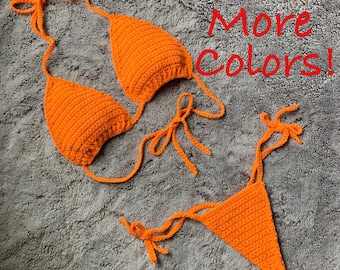 Harley | Simple String Bikini / Crochet bikini set / crochet swimsuit / 2 piece swimsuit
